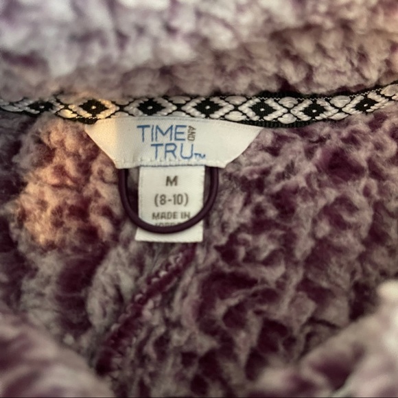 TIME & TRU SNOWTIPPED 3/4 ZIP PLUSH JACKET MEDIUM - Picture 2 of 6